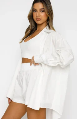 Shirts & Blouses | White Fox Boutique Behind The Look Shirt white