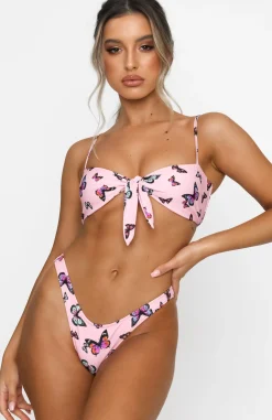 Bikini Bottoms | White Fox Boutique Belmont Bottoms Butterfly pink