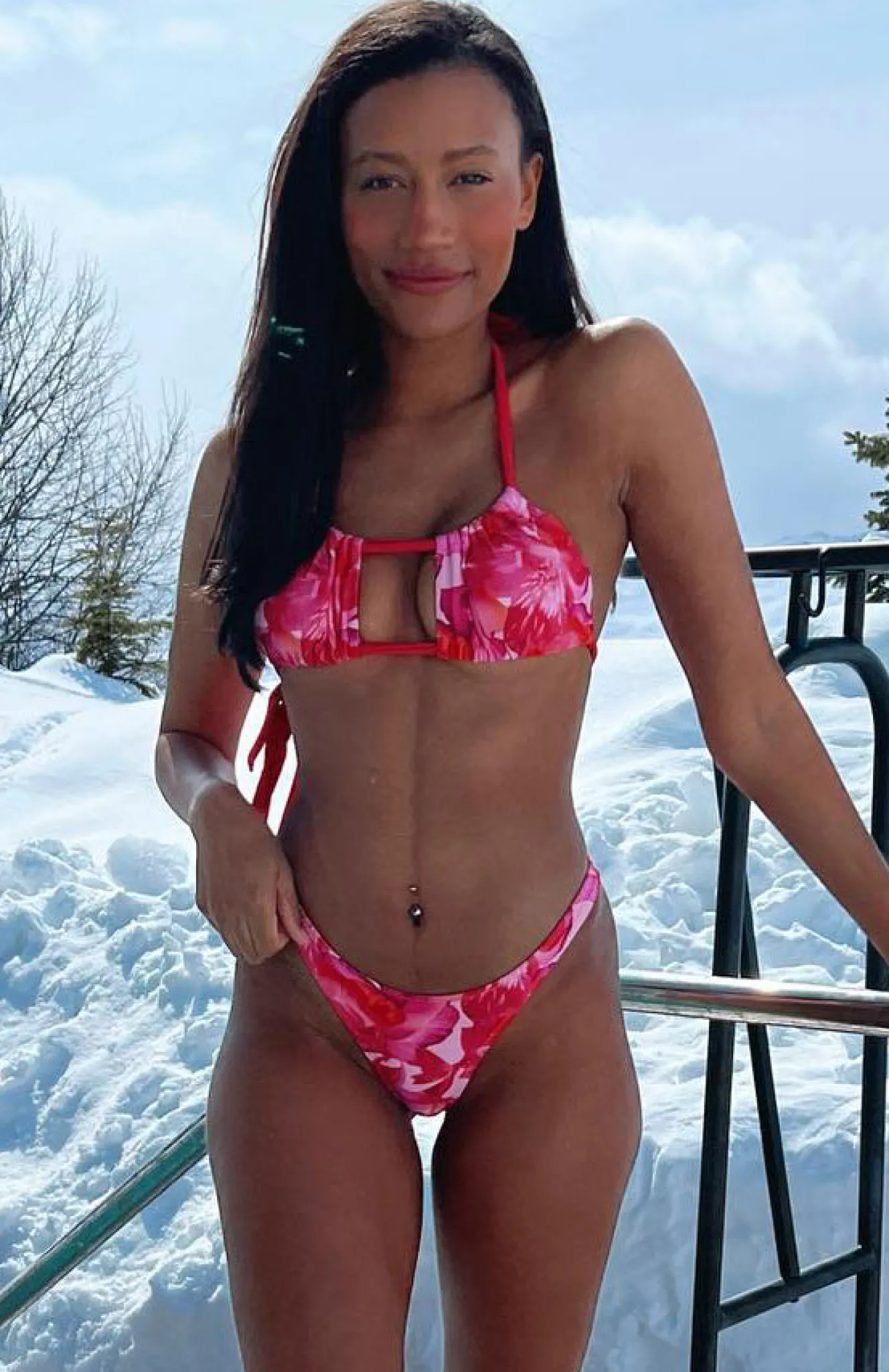 Bikini Bottoms | White Fox Boutique Belmont Bottoms Rose Et Rouge Print pink