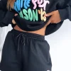 Shorts | White Fox Boutique Best Is Yet To Come Lounge Shorts black