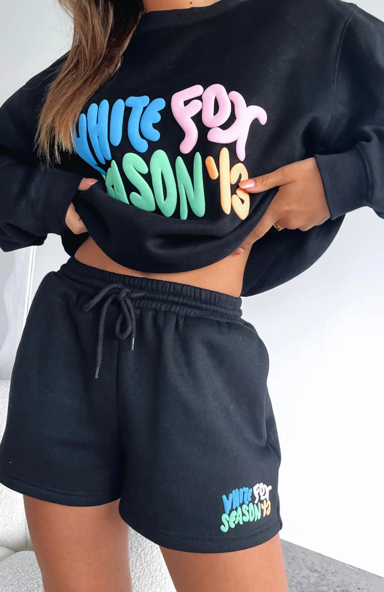Shorts | White Fox Boutique Best Is Yet To Come Lounge Shorts black
