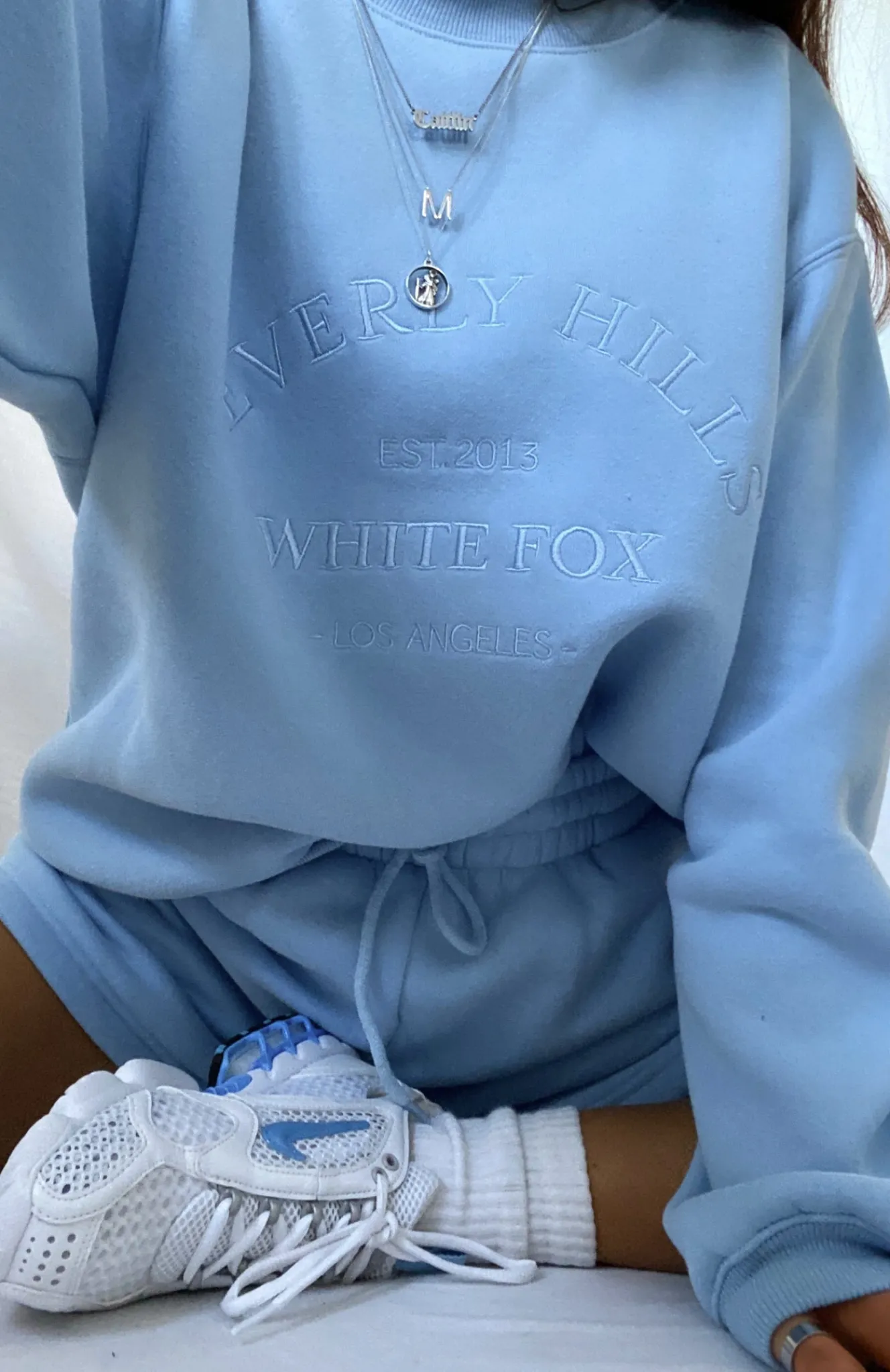 Jackets & Blazers | White Fox Boutique Best Of Both Oversized Sweater Ice blue