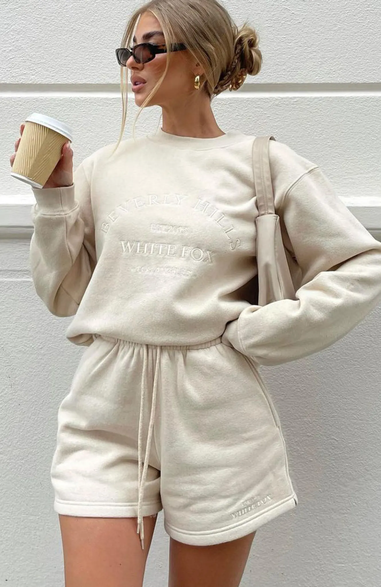 Jackets & Blazers | White Fox Boutique Best Of Both Oversized Sweater Sand nude