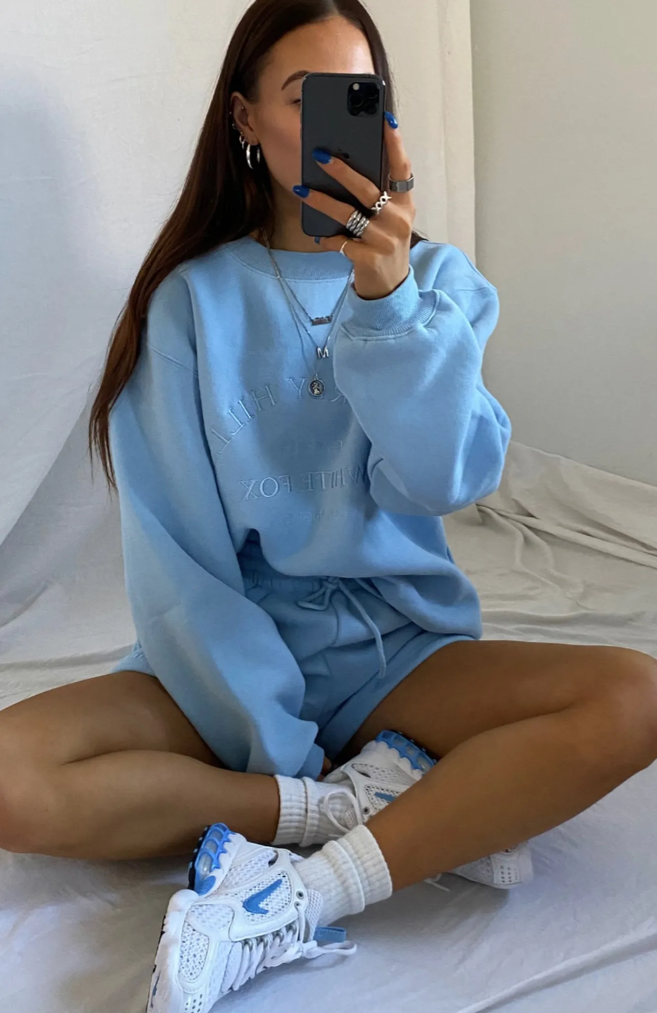 Jackets & Blazers | White Fox Boutique Best Of Both Oversized Sweater Ice blue
