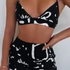 Shirts & Blouses | White Fox Boutique Better Without You Crop Scribble black