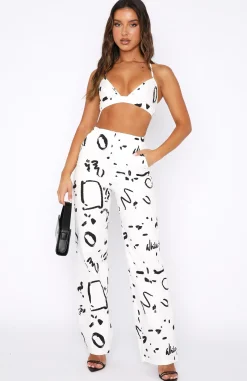 Shirts & Blouses | White Fox Boutique Better Without You Crop Scribble white