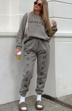 Sweatpants | White Fox Boutique Big League Sweatpants Mocha brown