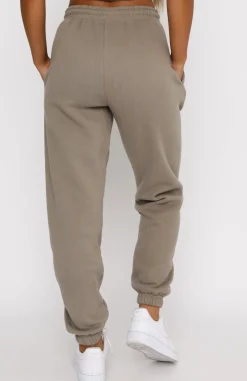 Sweatpants | White Fox Boutique Big League Sweatpants Mocha brown