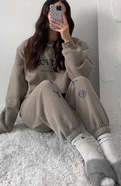 Sweatpants | White Fox Boutique Big League Sweatpants Mocha brown