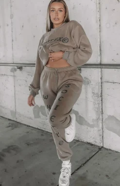 Sweatpants | White Fox Boutique Big League Sweatpants Mocha brown