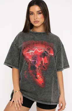 Shirts & Blouses | White Fox Boutique Big Moves Oversized Tee Acid Wash black