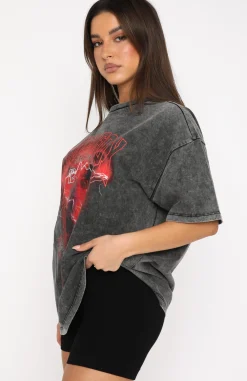 Shirts & Blouses | White Fox Boutique Big Moves Oversized Tee Acid Wash black