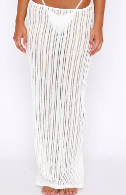 Resort Wear | White Fox Boutique Bittersweet Maxi Skirt white