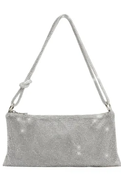 Bags | White Fox Boutique Blair Diamante Mesh Bag silver