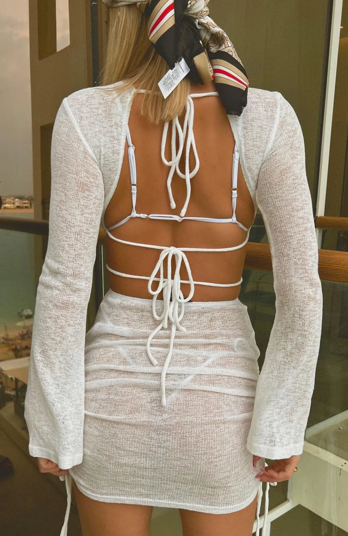 Resort Wear | White Fox Boutique Break Free Long Sleeve Mini Dress white