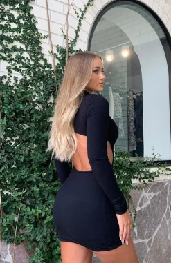 Restocked | White Fox Boutique Break The Rules Mini Dress black