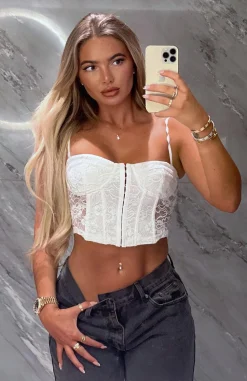 Shirts & Blouses | White Fox Boutique Brighter Days Ahead Lace Bustier white