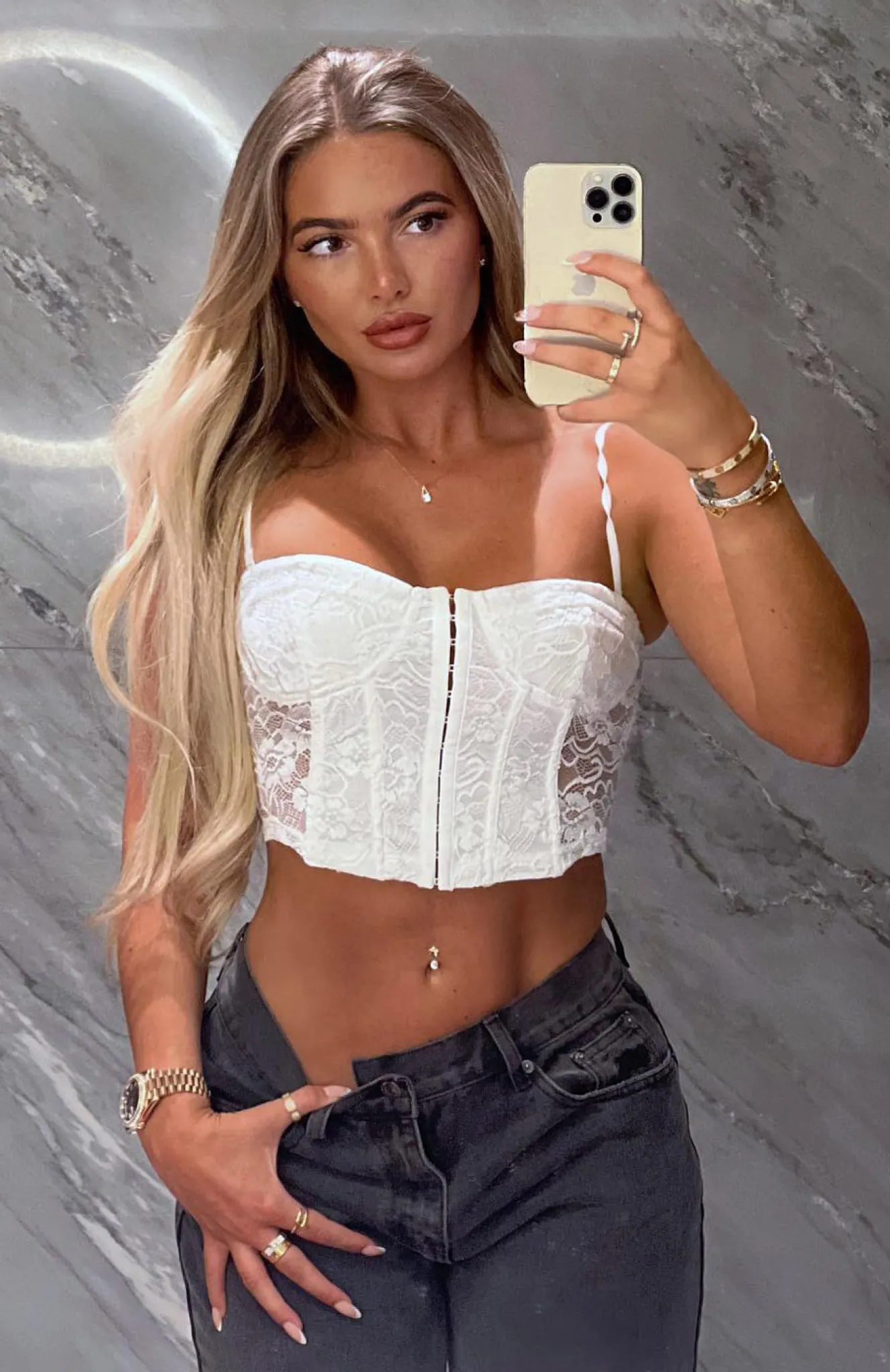 Shirts & Blouses | White Fox Boutique Brighter Days Ahead Lace Bustier white