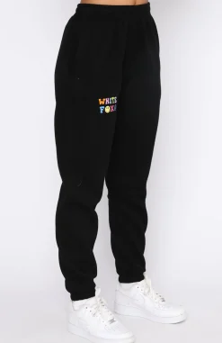 Sweatpants | White Fox Boutique Brighter Days Sweatpants black