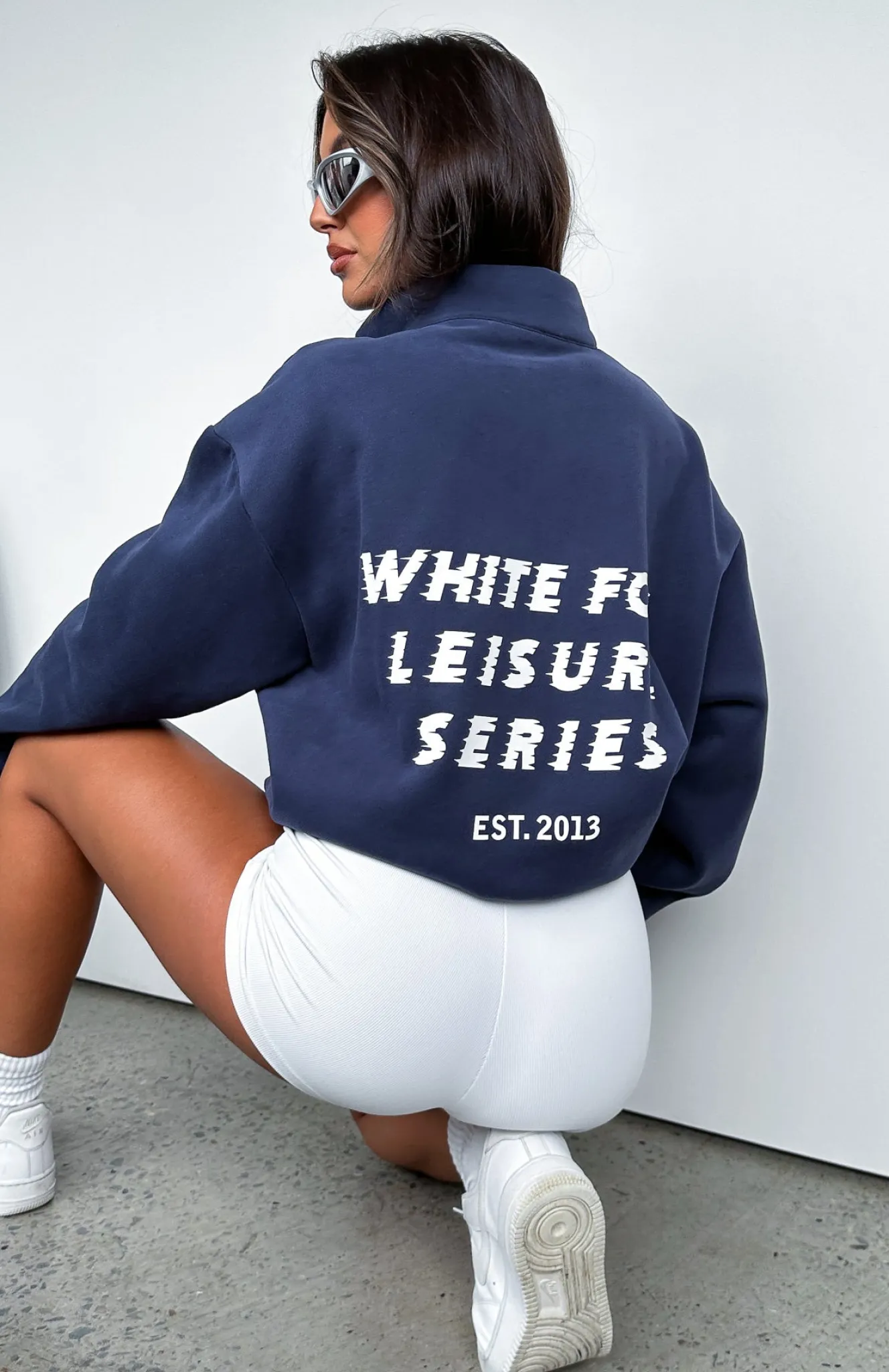Jackets & Blazers | White Fox Boutique Bring It Back Zip Front Sweater Navy blue
