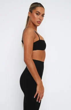 Sports Bras & Crops | White Fox Boutique Brixton Sports Bra black