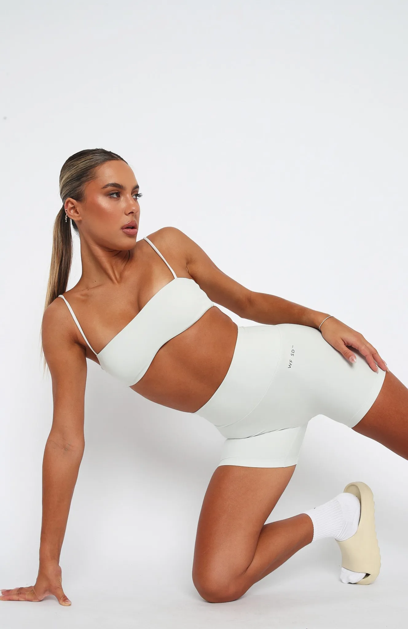 Sports Bras & Crops | White Fox Boutique Brixton Sports Bra Oyster white