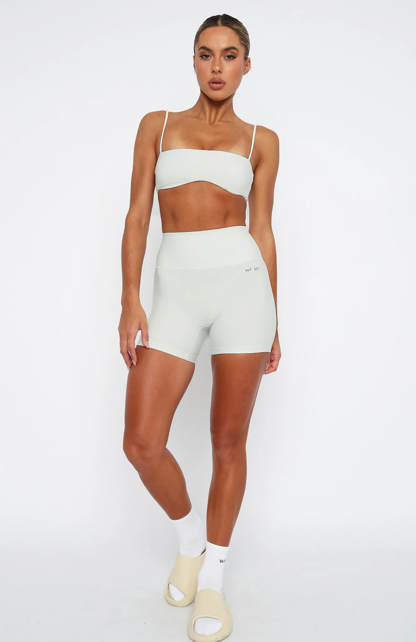 Sports Bras & Crops | White Fox Boutique Brixton Sports Bra Oyster white
