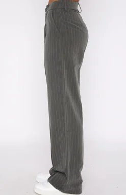 Pants | White Fox Boutique Busy Schedule Pants Stripe grey