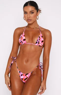 Bikini Bottoms | White Fox Boutique Cabo Bottoms Bubblegum Geo pink