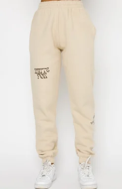 Sweatpants | White Fox Boutique Can't Get Enough Sweatpants Sand nude