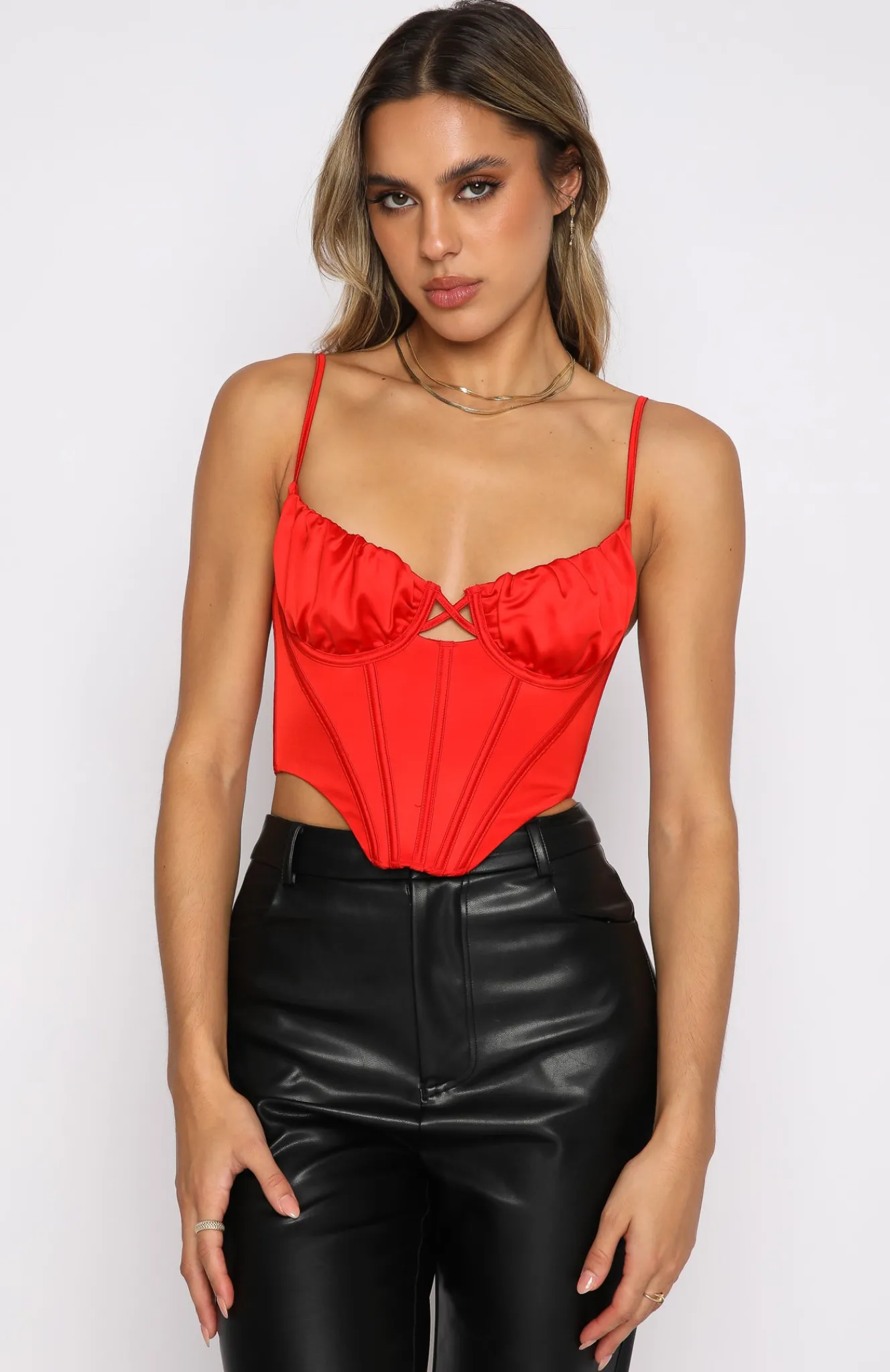Shirts & Blouses | White Fox Boutique Careless Nights Bustier red