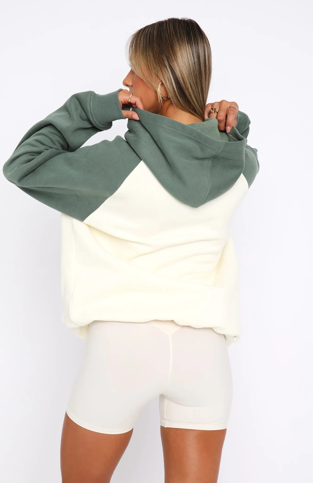 Jackets & Blazers | White Fox Boutique Caught Up On It Oversized Hoodie Cream white