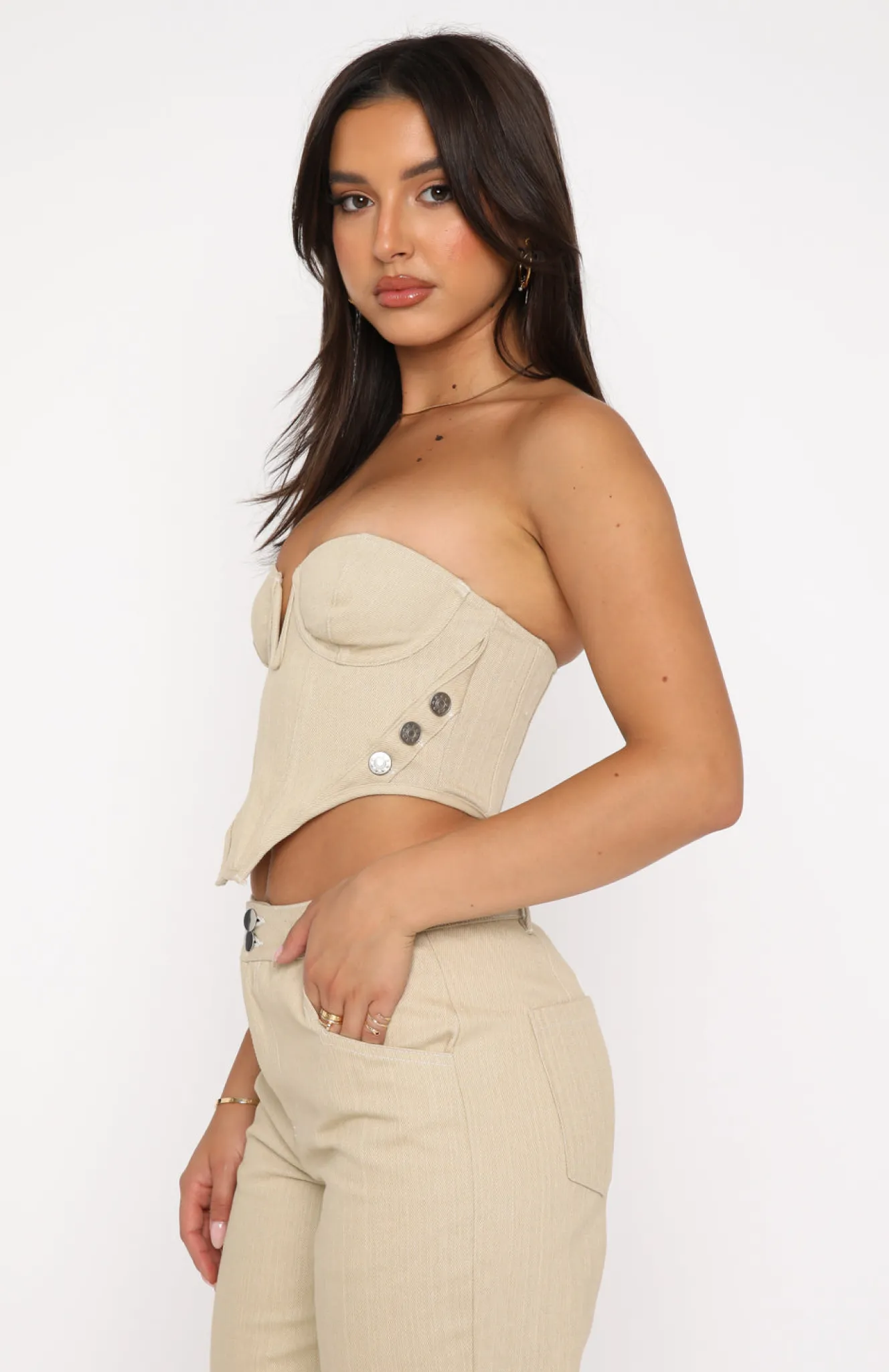 Shirts & Blouses | White Fox Boutique Change My Mind Bustier Oatmeal nude