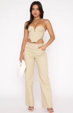 Shirts & Blouses | White Fox Boutique Change My Mind Bustier Oatmeal nude