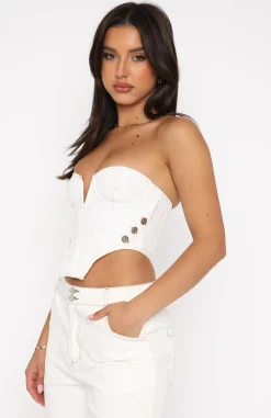 Shirts & Blouses | White Fox Boutique Change My Mind Bustier Off white