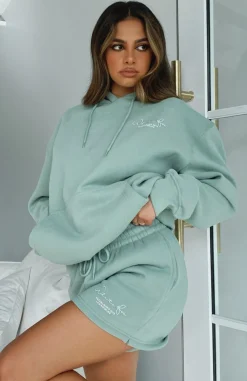 Shorts | White Fox Boutique Check It Out Lounge Shorts Sage green