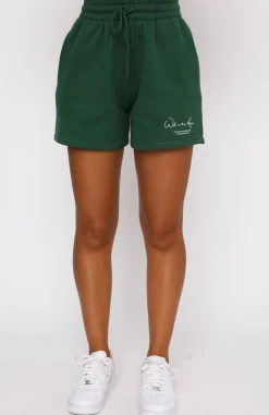 Shorts | White Fox Boutique Check It Out Lounge Shorts Forest green