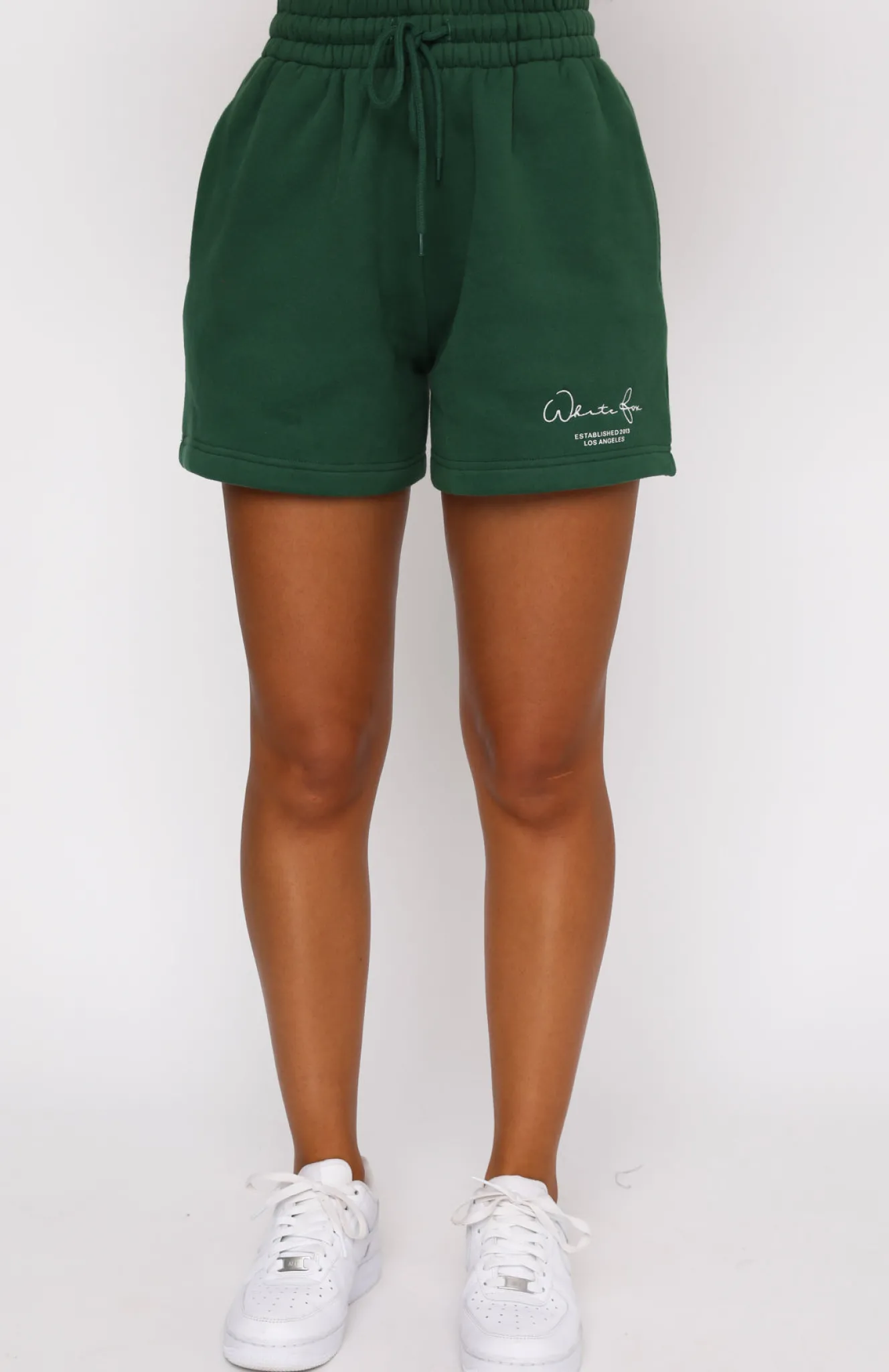 Shorts | White Fox Boutique Check It Out Lounge Shorts Forest green