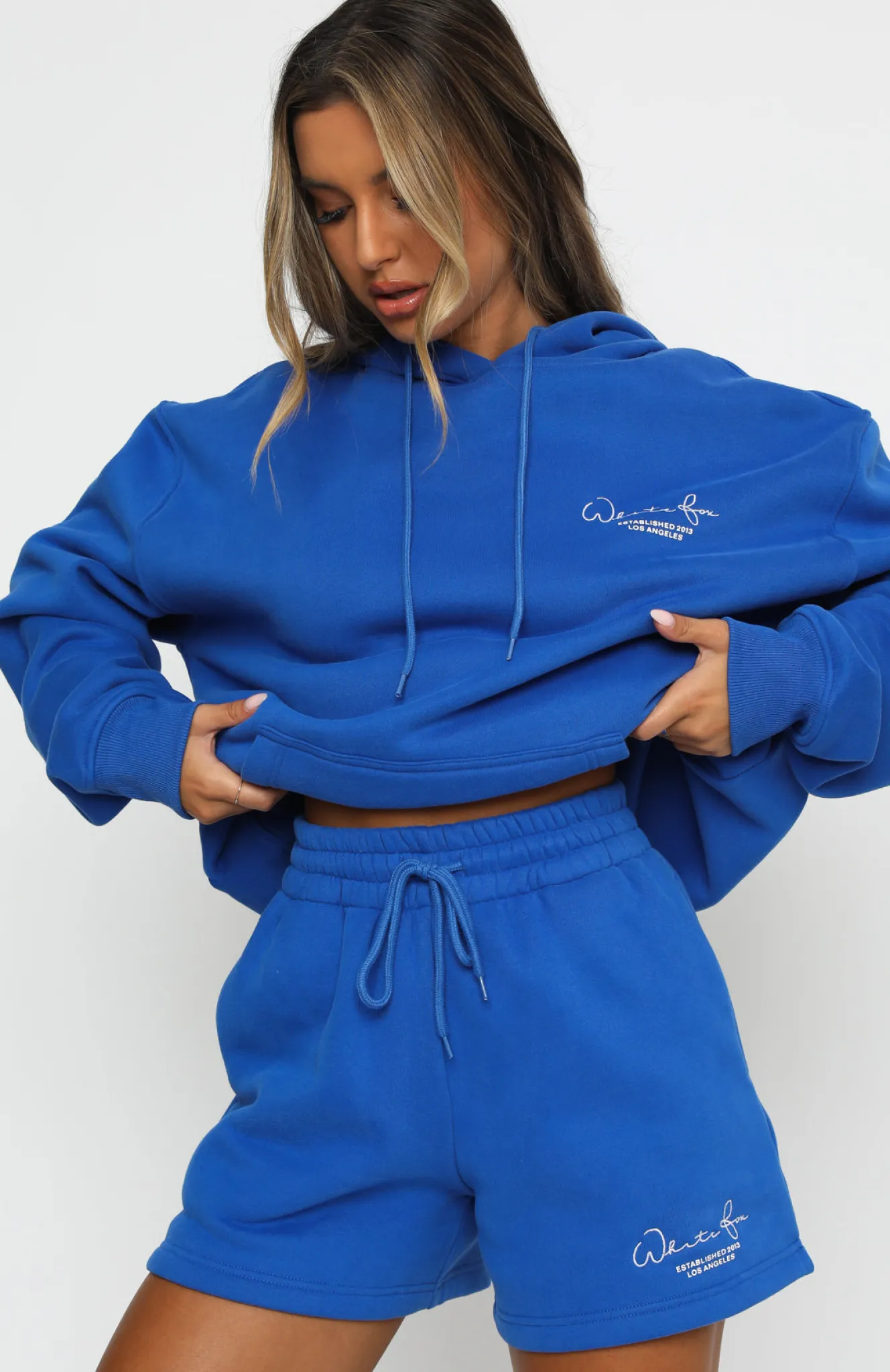 Shorts | White Fox Boutique Check It Out Lounge Shorts Electric blue