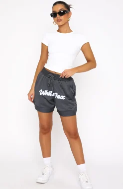 Shorts | White Fox Boutique Check This Out Shorts Charcoal grey