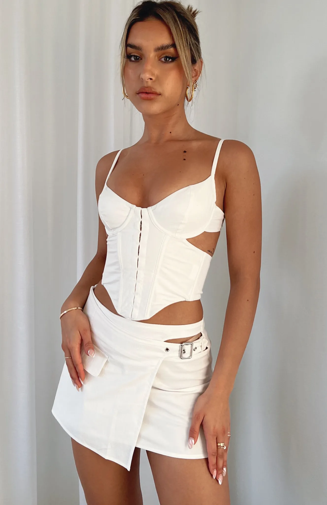 Restocked | White Fox Boutique Chosen One Mini Skirt white