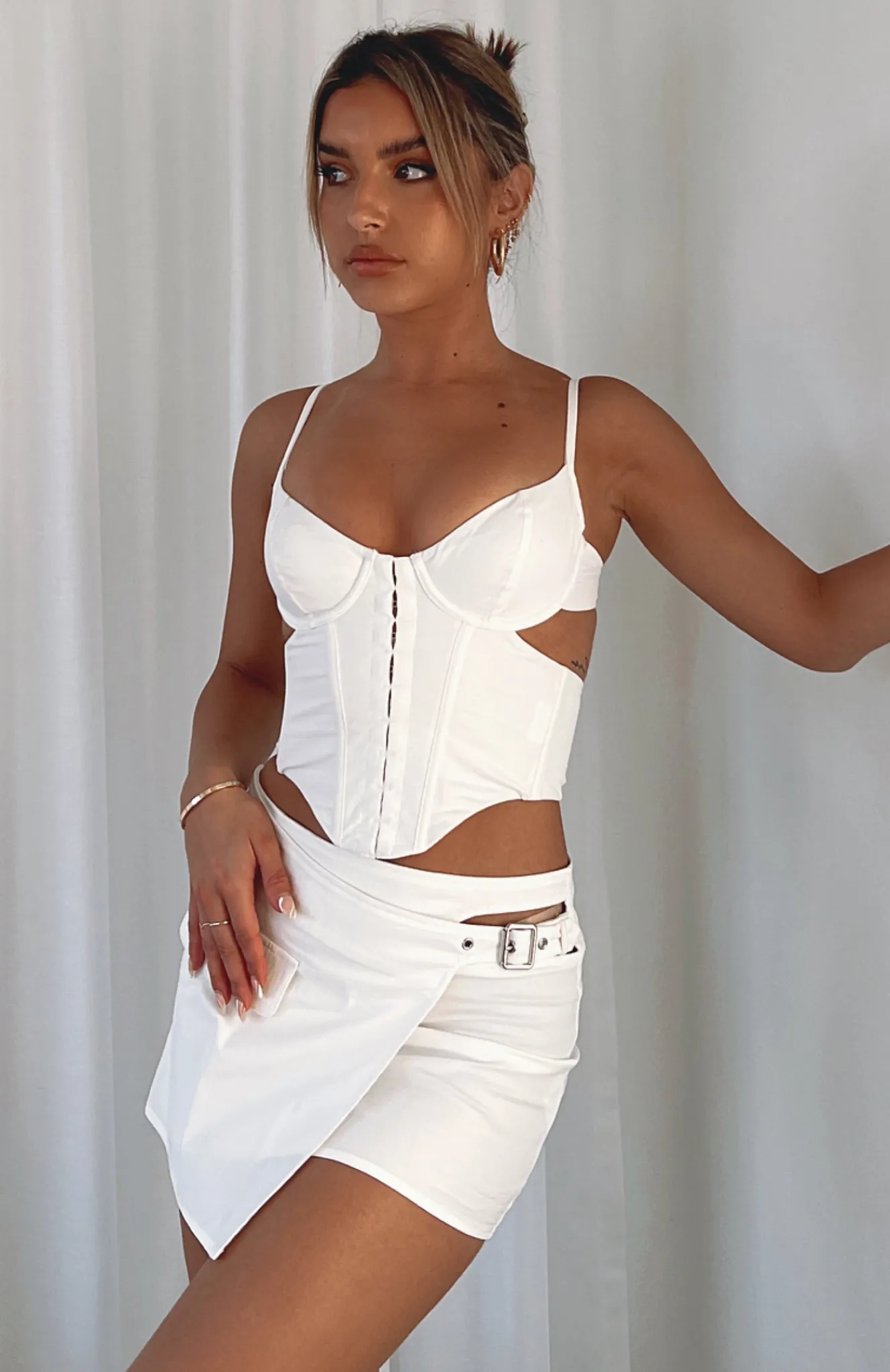 Restocked | White Fox Boutique Chosen One Mini Skirt white