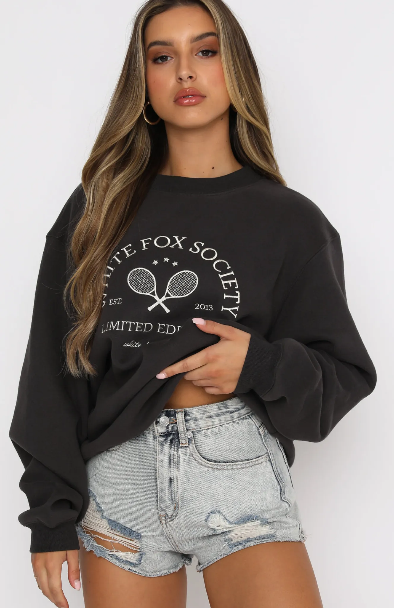 Jackets & Blazers | White Fox Boutique City Escape Oversized Sweater Charcoal grey