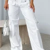 Pants | White Fox Boutique Clear My Mind Cargo Pants white
