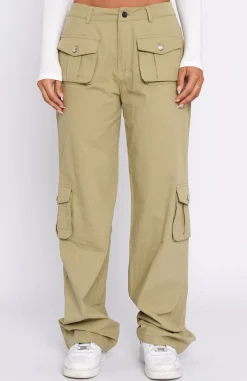 Pants | White Fox Boutique Clear My Mind Cargo Pants Khaki green