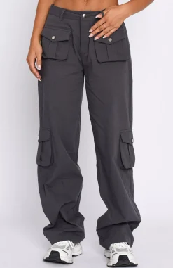Pants | White Fox Boutique Clear My Mind Cargo Pants Charcoal grey
