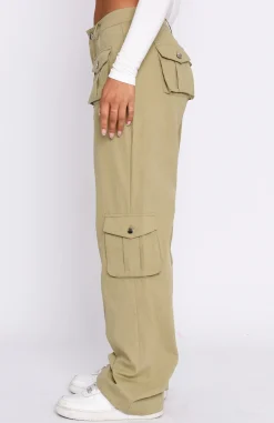 Pants | White Fox Boutique Clear My Mind Cargo Pants Khaki green