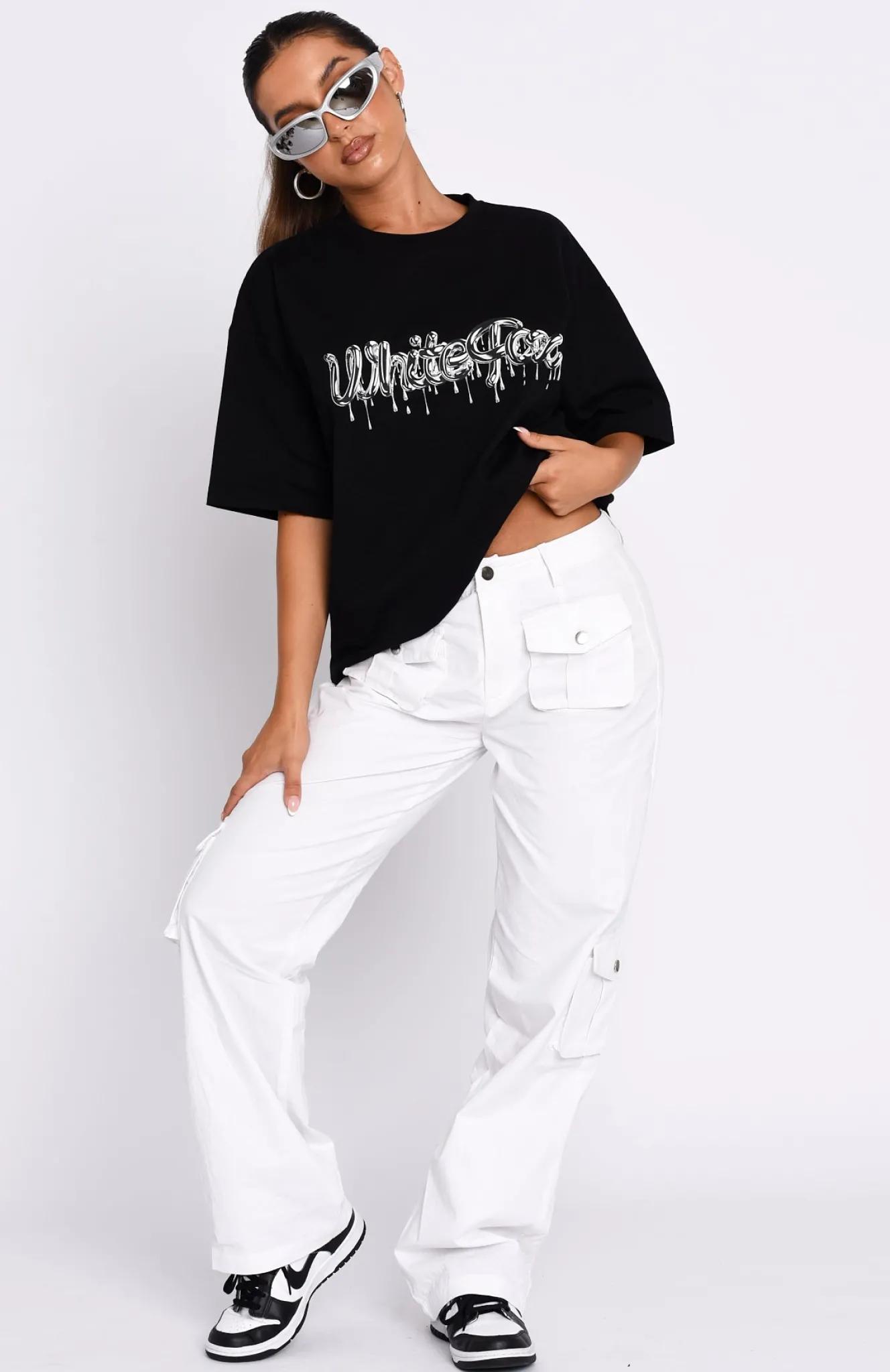 Pants | White Fox Boutique Clear My Mind Cargo Pants white