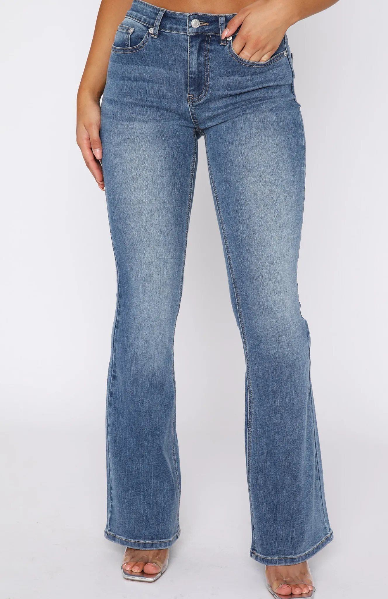 Denim | White Fox Boutique Come Through Jeans Washed Indigo blue