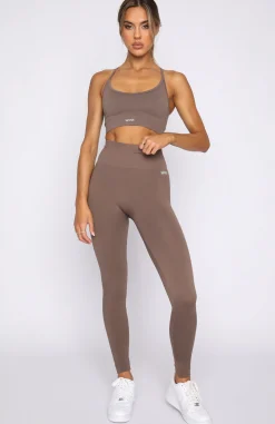Sports Bras & Crops | White Fox Boutique Cool Off Seamless Sports Bra Cocoa brown